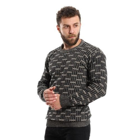 Men's wool pullover with Golden