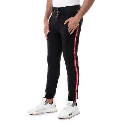 Caesar Elastic Waist with Tab Black Sweatpants