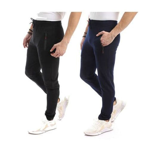 Caesar Bundle of 2 Elastic Waist Solid Sweatpants - Multicolor