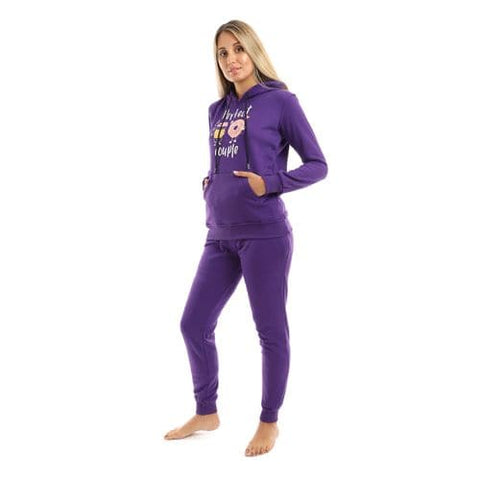 Caesar Women Training Suit with Pockets Printed Dontus and coffee