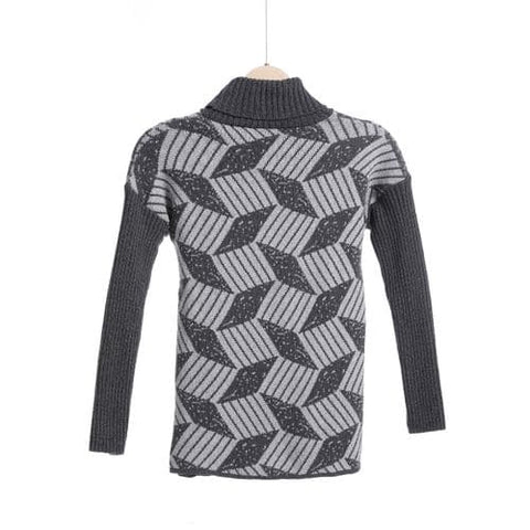 Girls Wool Pullover With Mutlicolour Design