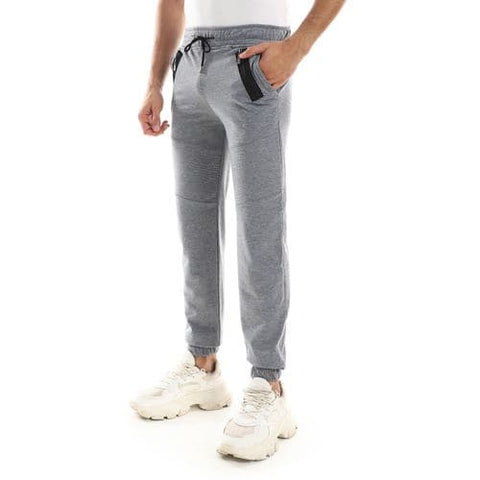 Caesar Detailed Casual Sweatpants with Two Zipper In Side