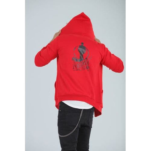 printed hoodie red