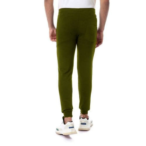 Caesar Elastic Waist with Caeasr Printed and Zipper Olive Sweatpants