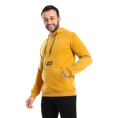 Caesar Mustard Kangaroo Pocket Printed Hoodie