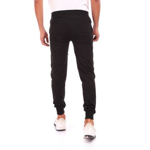 Caesar Elastic Waist with Metal Accessories Baggy Sweatpants - Black