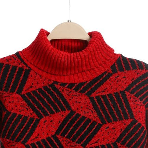 Girls Wool Pullover With Mutlicolour Design