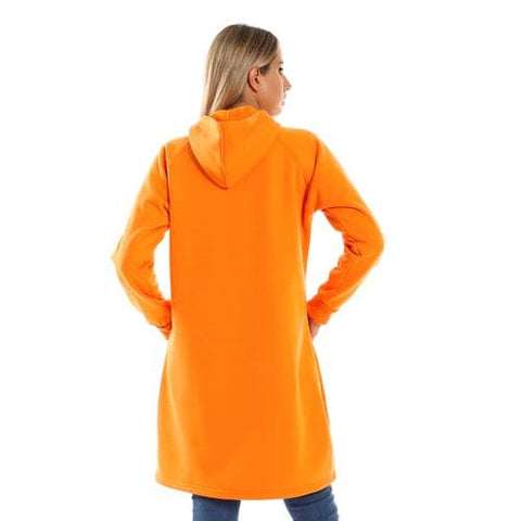 Caesar Woman Long Hoodie with Front Pocket