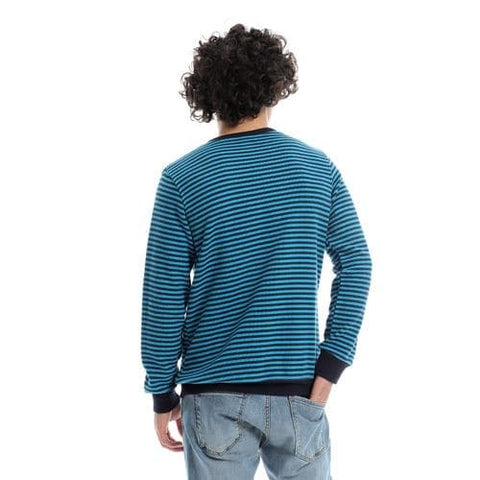 Caesar Mens Round Neck stripped Sweatshirt