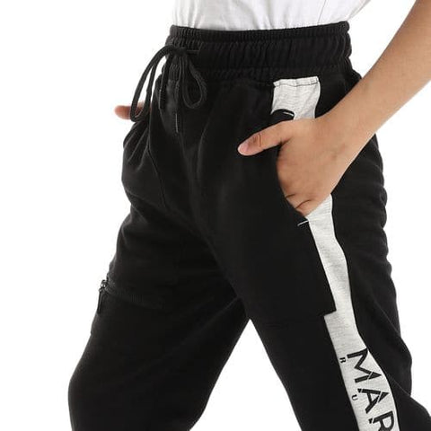 Caesar Boys Elastic Waist Sweatpants with Printed تاب و الجبهة