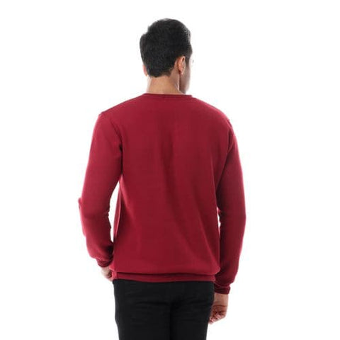 Caesar CAESAR V NECK Sweatshirt - Burgandy