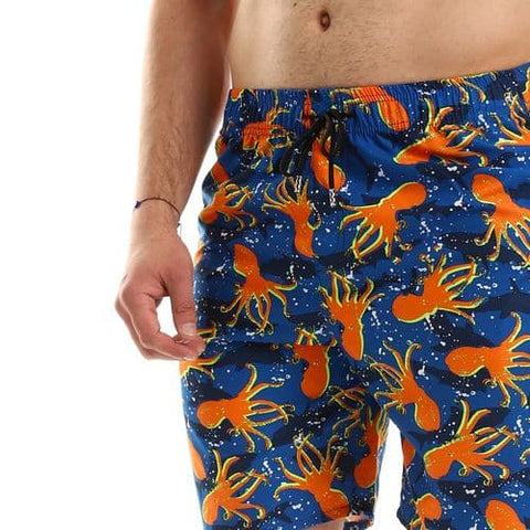 Caesar Printed Swim Short, Water Proof 100% Polyester Fabric