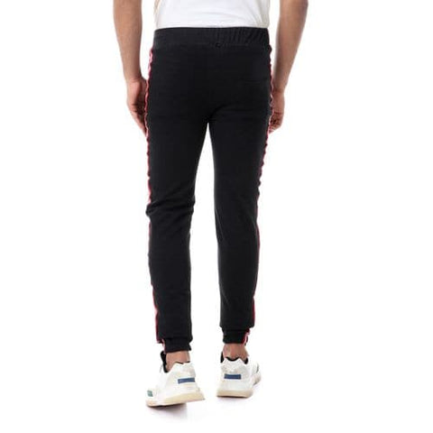 Caesar Elastic Waist with Tab Black Sweatpants