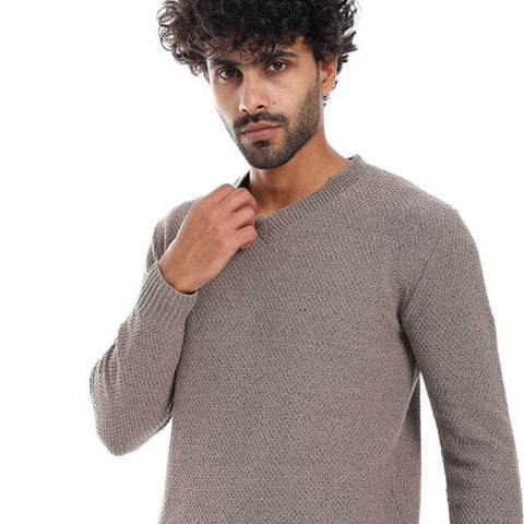 Wool Mens Pullover With V Neck