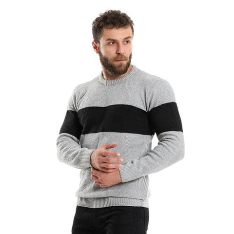 Men's wool pullover with multiple designs