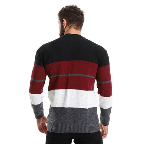 Men's wool pullover with multiple designs