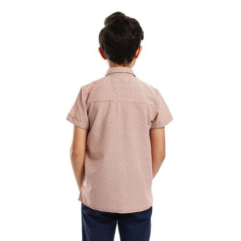 Caesar Boys Casual Patterned half Sleeves Shirt