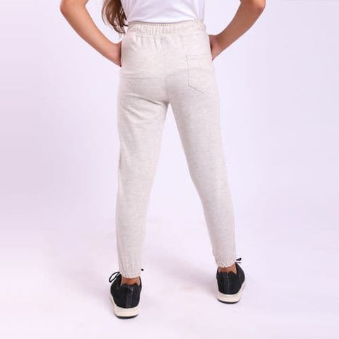 Caesar Girls Pants Cotton Busy Light Grey