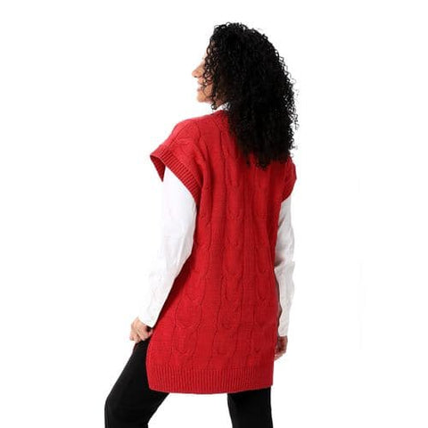 womens wool long vest