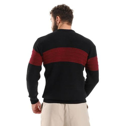 Men's wool pullover with multiple designs