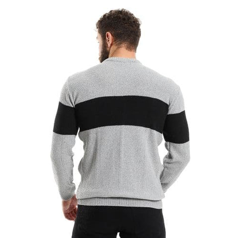 Men's wool pullover with multiple designs