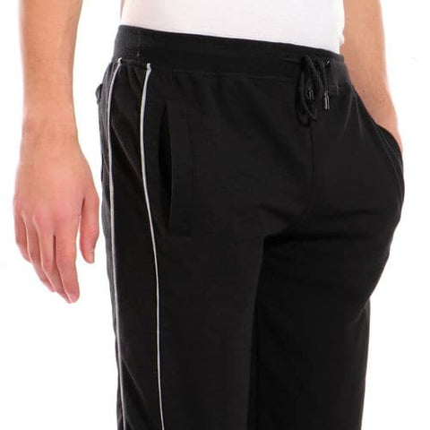 Caesar Detailed Casual Sweatpants with 2 Line - Black