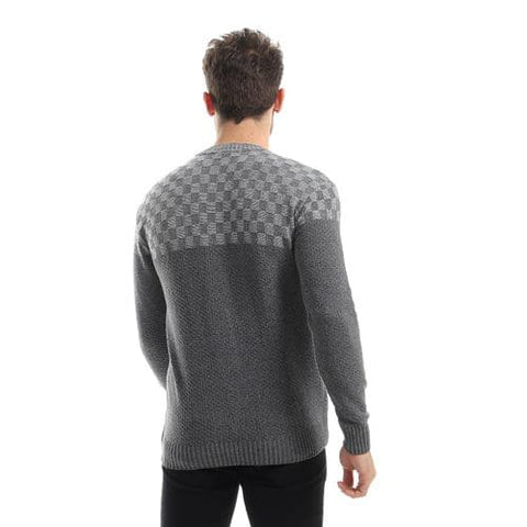 Men's wool pullover with multiple designs