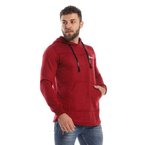 Caesar Mens Printed Hodie with Front Pockets